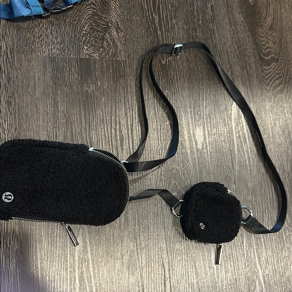 Lululemon Black Fleece Crossbody Bag Set